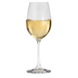 Kieliszki do wina białego ryflowane / karbowane z OPTYKIEM BOHEMIA Waterfall OPTIC 350 ml | 6 szt.