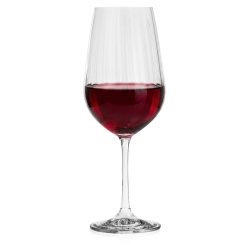 Kieliszki do wina czerwonego, wody ryflowane / karbowane z OPTYKIEM BOHEMIA Waterfall OPTIC 550 ml | 6 szt.