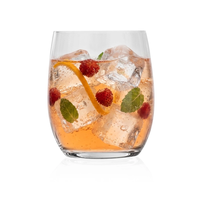 Szklanki niskie do whisky brandy ryflowane / karbowane z OPTYKIEM BOHEMIA Waterfall OPTIC 300 ml | 6 szt.