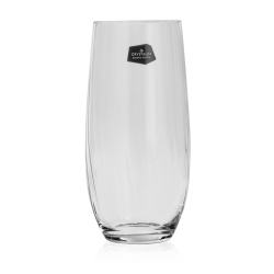 Szklanki wysokie do drinków long drink ryflowane / karbowane z OPTYKIEM BOHEMIA Waterfall OPTIC 350 ml | 6 szt.