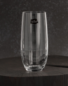 Szklanki wysokie do drinków long drink ryflowane / karbowane z OPTYKIEM BOHEMIA Waterfall OPTIC 350 ml | 6 szt.