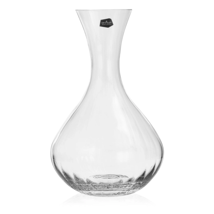 Karafka do wina, wody ryflowana / karbowana z OPTYKIEM BOHEMIA Waterfall OPTIC 1500 ml