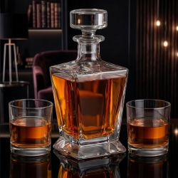 Zestaw do whisky 2+1 IMPERIAL karafka + 2 szklanki