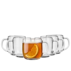 KUBKI Szklanki z uchem Glasset TOVA 350ml 6szt.