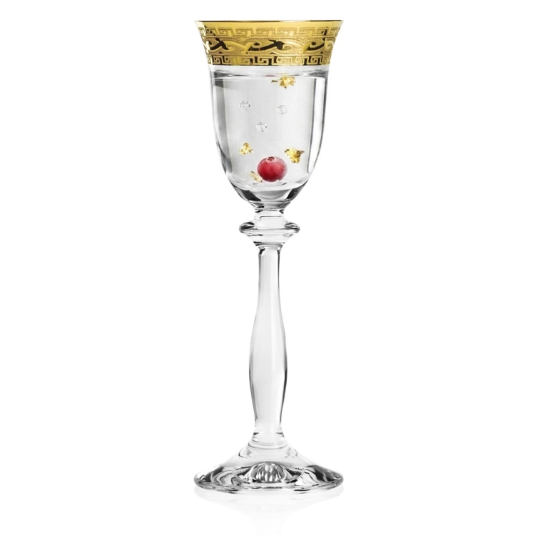 Ekskluzywne zdobione kieliszki do wódki "ZŁOTY ORNAMENT" 60ml | 6 szt.