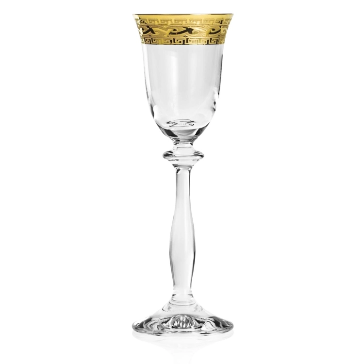 Ekskluzywne zdobione kieliszki do wódki "ZŁOTY ORNAMENT" 60ml | 6 szt.