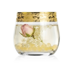Ekskluzywne zdobione szklanki niskie do napojów whisky "ZŁOTY ORNAMENT" 290ml | 6 szt.