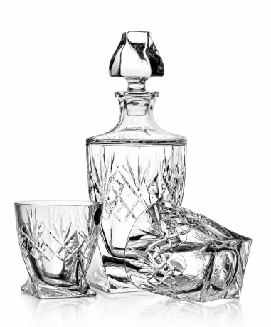 Przejdź do produktu Kryształowy zestaw do whisky karafka + szklanki Ananas 2+1