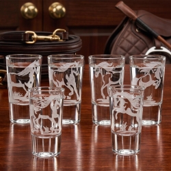 Kieliszki do wódki SHOT Konie (TG70114) 28 ml | 6 szt. w pudełku Szklanka.pl