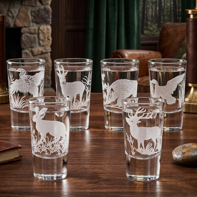 Kieliszki do wódki SHOT Myśliwskie (TG70114) 28 ml | 6 szt. w pudełku Szklanka.pl
