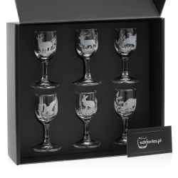 Kieliszki do wódki Myśliwskie 35 ml (3538) 6 szt. w pudełku Szklanka.pl