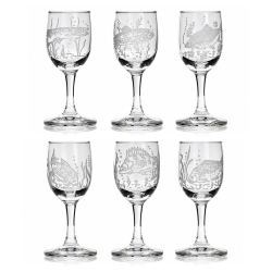 Kieliszki do wódki Wędkarskie 35 ml (3538) 6 szt. w pudełku Szklanka.pl