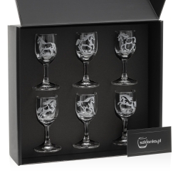 Kieliszki do wódki Konie 35 ml (3538) 6 szt. w pudełku Szklanka.pl