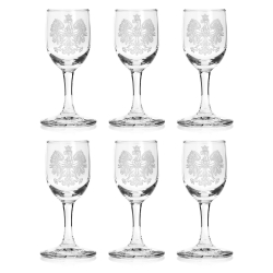 Kieliszki do wódki Polska ORZEŁ 35 ml (3538) 6 szt. w pudełku Szklanka.pl
