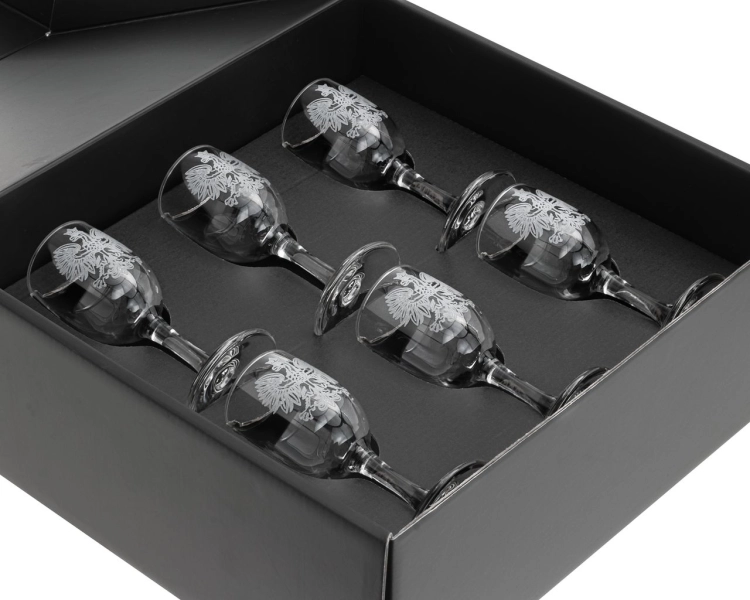 Kieliszki do wódki Polska ORZEŁ 35 ml (3538) 6 szt. w pudełku Szklanka.pl
