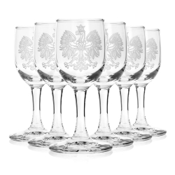 Kieliszki do wódki Polska ORZEŁ 35 ml (3538) 6 szt. w pudełku Szklanka.pl