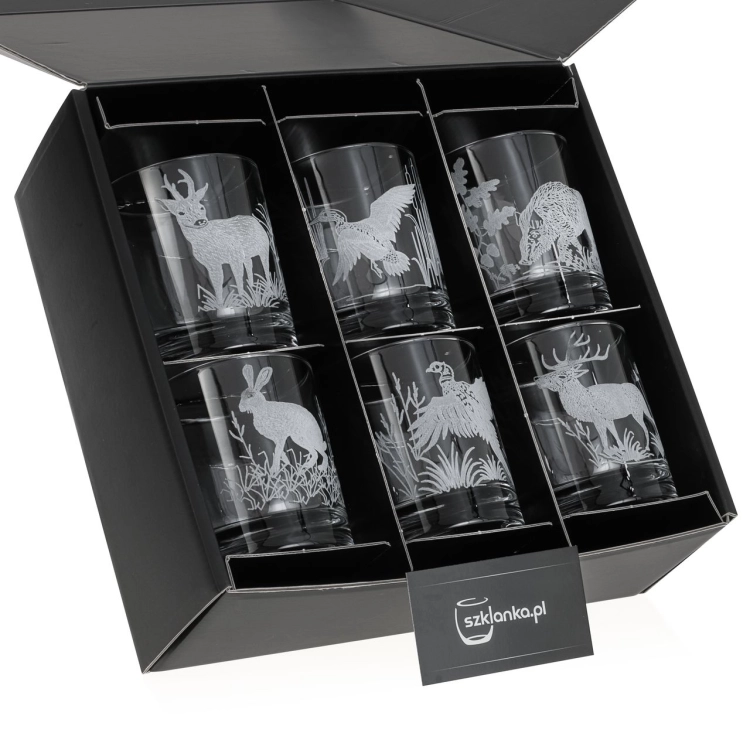 Szklanki do whisky Myśliwskie (0382) 300 ml | 6 szt. w pudełku Szklanka.pl