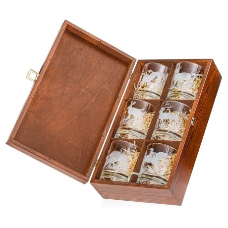 Przejdź do produktu Szklanki do whisky Myśliwskie (0382) 300 ml | 6 szt. w skrzynce z GRAWEREM
