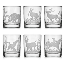 Szklanki do whisky Myśliwskie (0382) 300 ml | 6 szt. w skrzynce z GRAWEREM