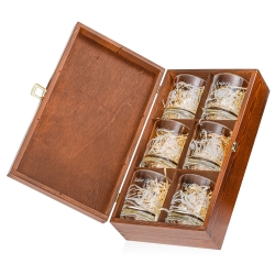 Szklanki do whisky Polskie Góry (0382) 300 ml | 6 szt. w skrzynce z GRAWEREM