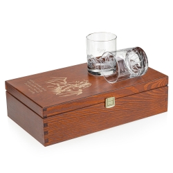 Szklanki do whisky Polskie Góry (0382) 300 ml | 6 szt. w skrzynce z GRAWEREM