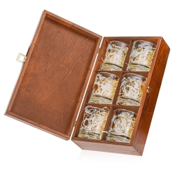 Szklanki do whisky Konie (0382) 300 ml | 6 szt. w skrzynce z GRAWEREM