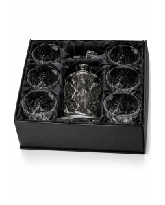 Kryształowy zestaw do whisky Edith glass 7080 karafka + szklanki Młynek 6+1