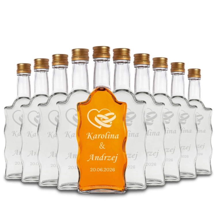 50x Butelka szklana WARTA fala z zakrętką na bimber nalewki 500ml
