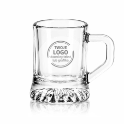 Kieliszki do wódki Kufelki NISKIE z grawerem logo firmy | Glasmark 25/30ml | 6 szt.