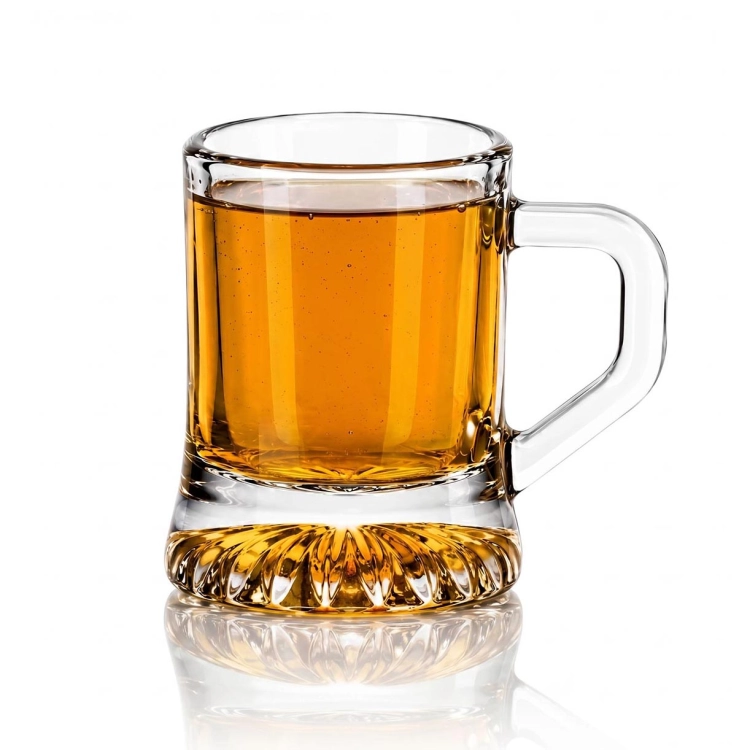 Kieliszki do wódki Kufelki NISKIE z grawerem logo firmy | Glasmark 25/30ml | 6 szt.