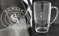 Kubki z uchem do kawy herbaty z grawerem logo firmy | Glasmark ALEX 400ml | 6 szt.
