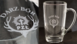 Kubki z uchem do kawy herbaty z grawerem logo firmy | Glasmark ALEX 400ml | 6 szt.