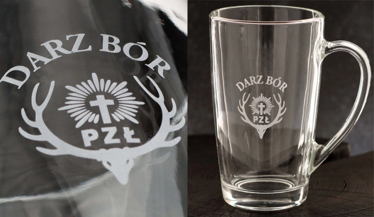 Kubki z uchem do kawy herbaty z grawerem logo firmy | Glasmark ALEX 400ml | 6 szt.