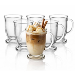 Kubki z uchem do kawy herbaty z grawerem logo firmy | Glasmark KUBAS 400ml | 6 szt.