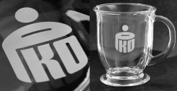 Kubki z uchem do kawy herbaty z grawerem logo firmy | Glasmark KUBAS 400ml | 6 szt.