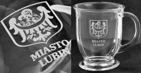 Przejdź do produktu Kubki z uchem do kawy herbaty z grawerem logo firmy | Glasmark KUBAS 400ml | 6 szt.