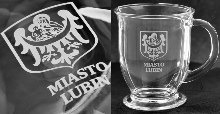 Kubki z uchem do kawy herbaty z grawerem logo firmy | Glasmark KUBAS 400ml | 6 szt.