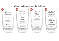 Wazon dekoracyjny na kwiaty 22cm z grawerem, na ślub, podziękowania, rocznicę (05-502/1)