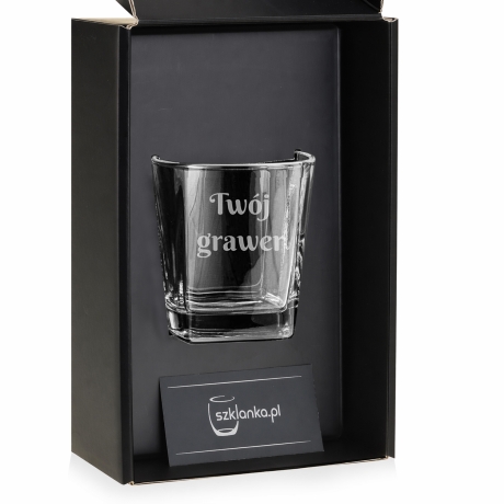 Przejdź do produktu Szklanki do whisky z grawerem indywidualnym (TG-70058) | 300ml | 1szt. w pudełku  szklanka.pl