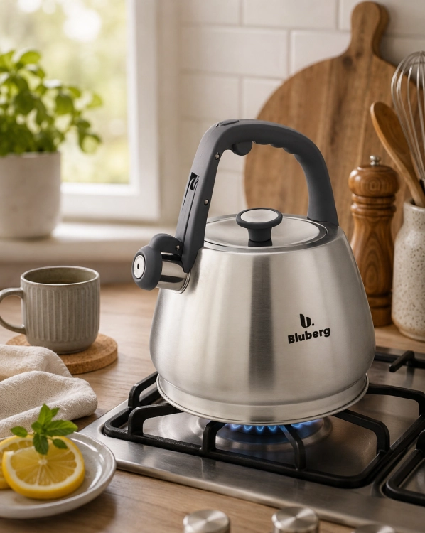 Czajnik z gwizdkiem Bluberg 3L Indukcja Gaz BB-2813