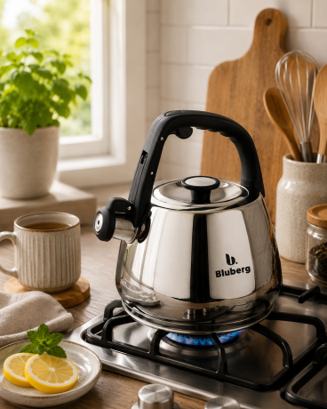 Przejdź do produktu Czajnik z gwizdkiem Bluberg 3L Indukcja Gaz BB-2814