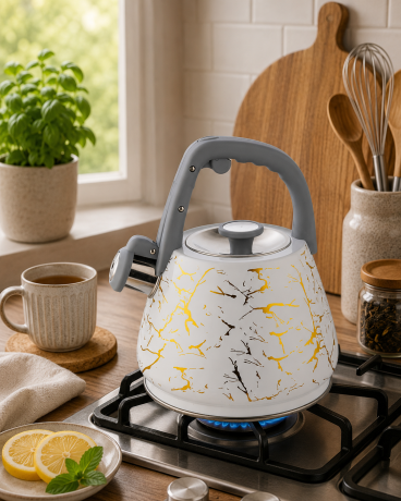 Przejdź do produktu Czajnik z gwizdkiem Bluberg 3L Indukcja Gaz BB-2817