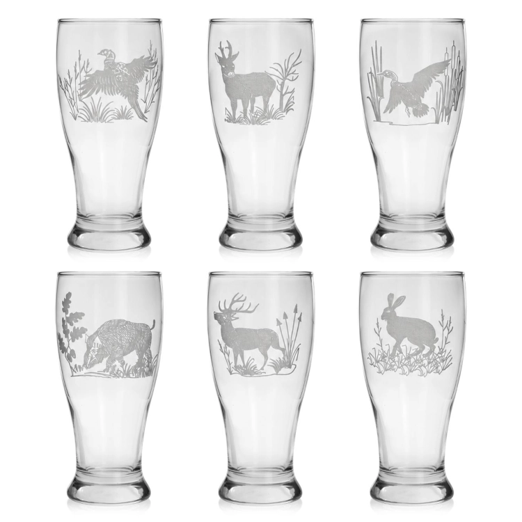 Myśliwskie szklanki, kufle do piwa 500ml (BRO29) | 6 szt.
