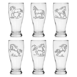 Konie szklanki, kufle do piwa 500ml (BRO29) | 6 szt.