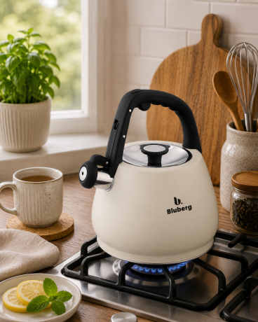 Przejdź do produktu Czajnik z gwizdkiem Bluberg 3L Indukcja Gaz BB-2809