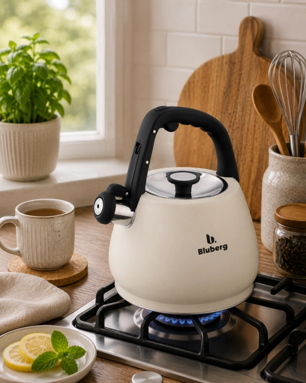 Czajnik z gwizdkiem Bluberg 3L Indukcja Gaz BB-2809