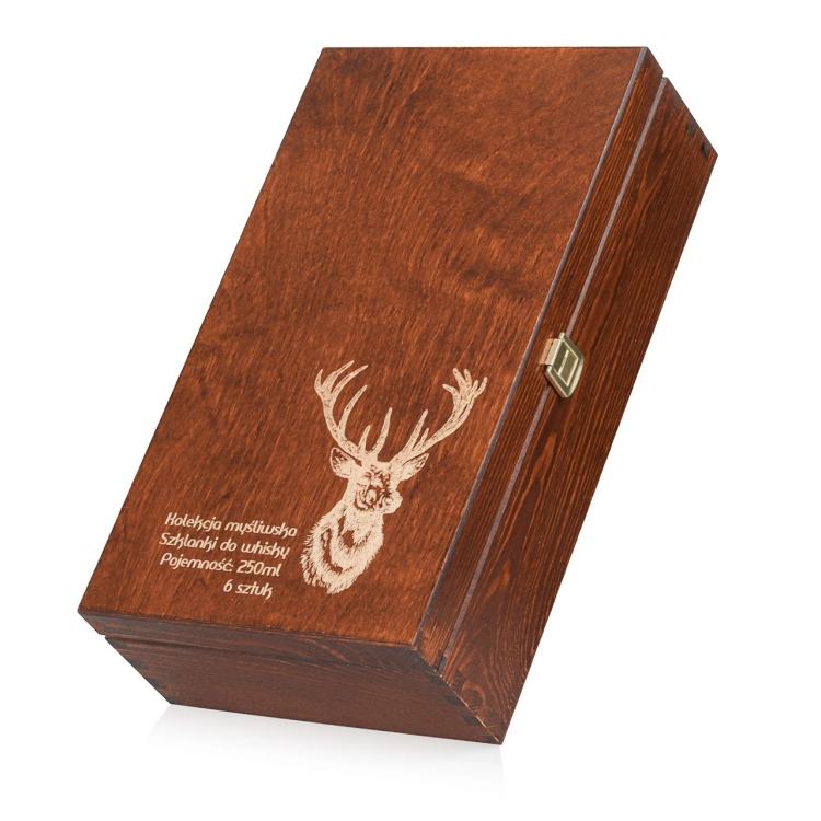 Szklanki do whisky Myśliwskie (NOVA) 350 ml | 6 szt. w skrzynce z GRAWEREM