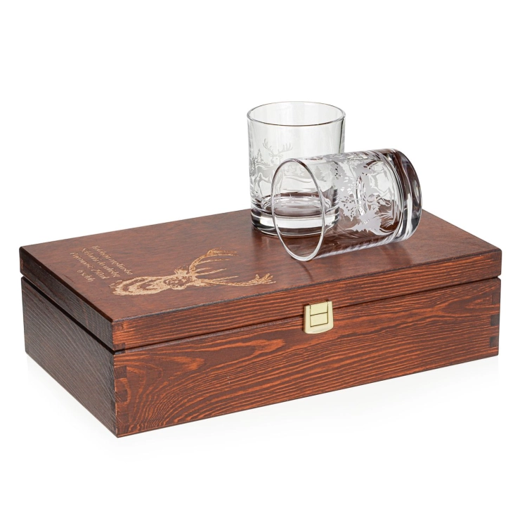 Szklanki do whisky Myśliwskie (NOVA) 350 ml | 6 szt. w skrzynce z GRAWEREM