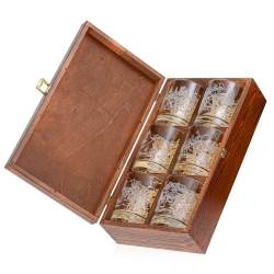 Szklanki do whisky Myśliwskie (NOVA) 350 ml | 6 szt. w skrzynce z GRAWEREM