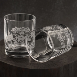 Szklanki do whisky Myśliwskie (NOVA) 350 ml | 6 szt. w skrzynce z GRAWEREM
